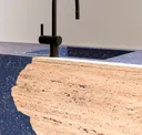 Blu Oltremare + Travertino