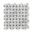 Carrara White With Blue Dot