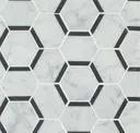 White Cararra & Nero Marquina Marble Blend