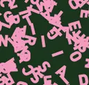 Pastel Magenta On Dark Green