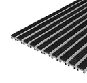 Grooved Rubber And Cassette Brush Black