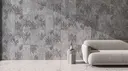 Grey Fantasy Marble With Silver Leaf