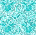 Teal On White